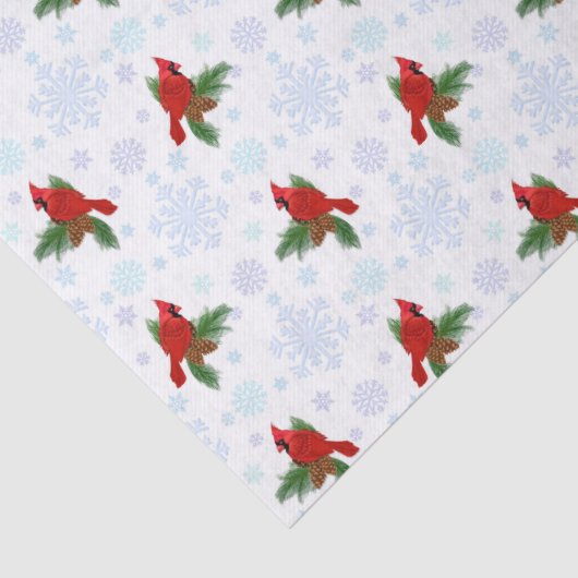 Papier Mousseline Papier de papier motif du cardinal de Noël (Détail)