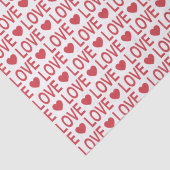 Papier Mousseline Papier de papier Motif Red Love (Détail)