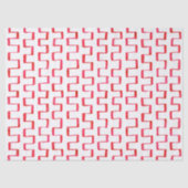 Papier Mousseline Papier de papier papier Motif peint en rouge géomé (Recto)