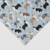 Papier Mousseline Papier de papier tissu Australian Shepherd Bones a (Détail)