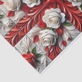 Papier Mousseline Papier de papier tissu avec design Rose anglais (Détail)