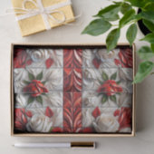 Papier Mousseline Papier de papier tissu avec design Rose anglais (Cadeau)