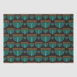 Papier Mousseline Papier de papier tissu bleu Hanoukka Menorah<br><div class="desc">Un Festival Bleu Festif De Lumières Papier Tissu Menorah Pour Les Cadeaux Hanoukka</div>