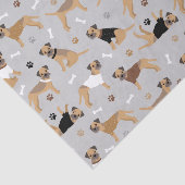 Papier Mousseline Papier de papier tissu bordé d'os et de pattes de  (Détail)