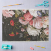 Papier Mousseline Papier de papier tissu de découpage floral foncé (Artisanat)