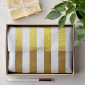 Papier Mousseline Papier de papier tissu Gold Horizontal Texturé (Cadeau)