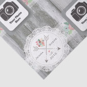 Papier Mousseline Papier de papier tissu Mariage rustique (Détail)