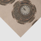 Papier Mousseline papier de tissu à horloge steampunk (Détail)