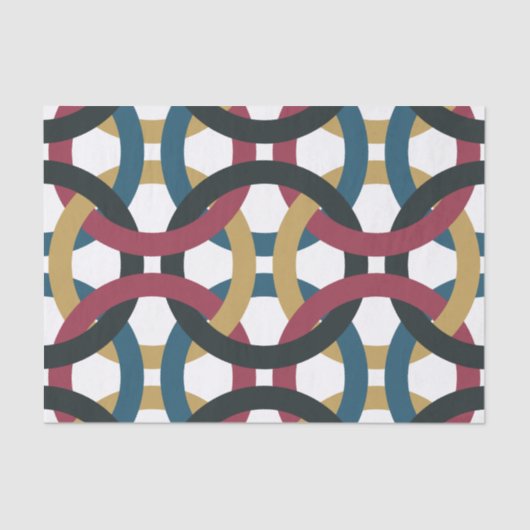 Papier Mousseline Papier de tissu à noeuds de cercle rétro (Recto)