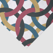 Papier Mousseline Papier de tissu à noeuds de cercle rétro (Détail)