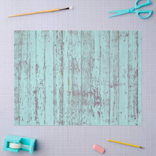 Papier Mousseline papier de tissu aqua (Artisanat)