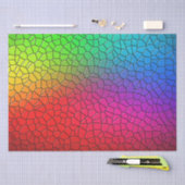 Papier Mousseline papier de tissu arc-en-ciel en mosaïque (Artisanat)