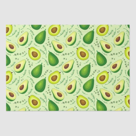 Papier Mousseline Papier de tissu Avocado (Recto)
