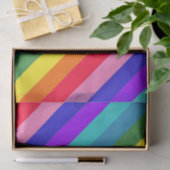 Papier Mousseline Papier de tissu Big Rainbow Diagonal Stripes (Cadeau)