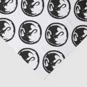 Papier Mousseline Papier de tissu blanc Black Dragon (Détail)