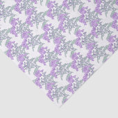 Papier Mousseline Papier de tissu blanc pourpre vert chrysanthème (Détail)