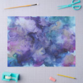 Papier Mousseline papier de tissu bleu et violet (Artisanat)