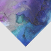 Papier Mousseline papier de tissu bleu et violet (Détail)