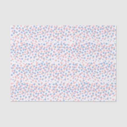 Papier Mousseline Papier de tissu bleu rose Confetti dots (Recto)