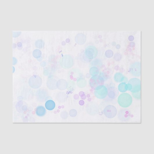 Papier Mousseline Papier de tissu Blue Bubles (Recto)