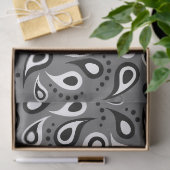 Papier Mousseline papier de tissu cachemire gris (Cadeau)