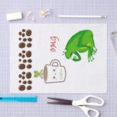 Papier Mousseline Papier de Tissu Café Haricots Addict Grenouille (Artisanat)