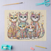 Papier Mousseline papier de tissu calmant chats (Artisanat)