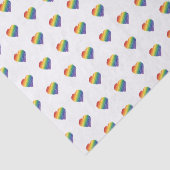 Papier Mousseline Papier de tissu cardiaque à griffes arc-en-ciel (Détail)