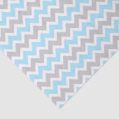 Papier Mousseline Papier de tissu Chevron gris bleu / baby shower ga (Détail)