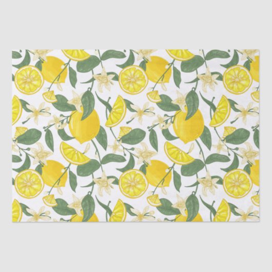 Papier Mousseline Papier de tissu Citrus (Recto)