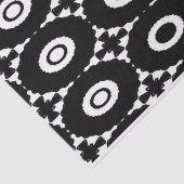 Papier Mousseline Papier de tissu Croix et cercles noirs et blancs (Détail)