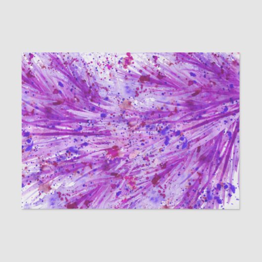 Papier Mousseline Papier de tissu d'aquarelle abstraite violet (Recto)