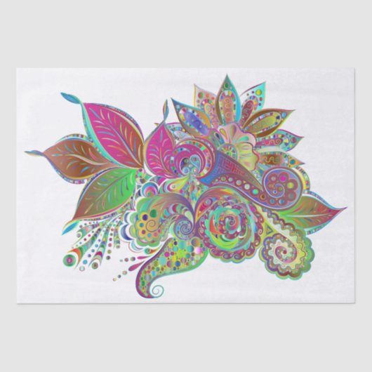 Papier Mousseline papier de tissu de bouquet arc-en-ciel (Recto)