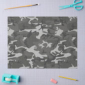 Papier Mousseline papier de tissu de camouflage gris (Artisanat)