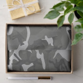 Papier Mousseline papier de tissu de camouflage gris (Cadeau)