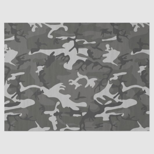 Papier Mousseline papier de tissu de camouflage gris (Recto)