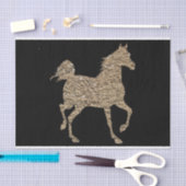 Papier Mousseline papier de tissu de cheval silhouette (Artisanat)
