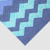 Papier Mousseline papier de tissu de chevron bleu (Détail)