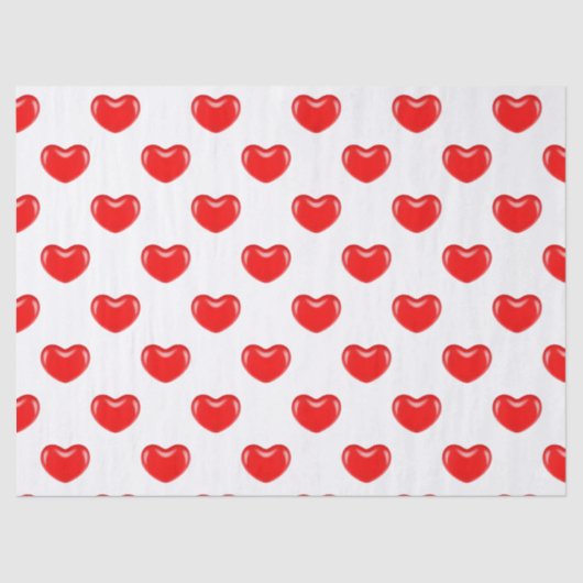 Papier Mousseline papier de tissu de coeurs de bonbons (Recto)