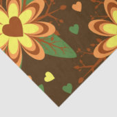 Papier Mousseline papier de tissu de coeurs de fleurs (Détail)