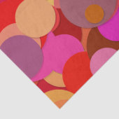 Papier Mousseline papier de tissu de confetti à points rouges (Détail)