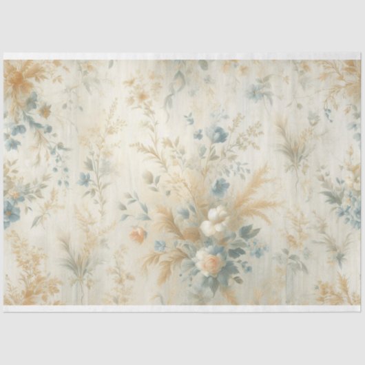 Papier Mousseline Papier de tissu de découpage floral (Recto)