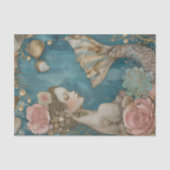 PAPIER MOUSSELINE PAPIER DE TISSU DE DÉCOUPAGE MERMAID (Recto)