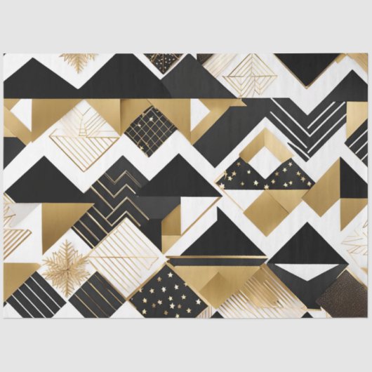 Papier Mousseline papier de tissu de diamants de noël abstrait (Recto)