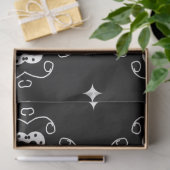 Papier Mousseline papier de tissu de fleurs abstraites modernes (Cadeau)