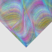 Papier Mousseline papier de tissu de fleurs arc-en-ciel (Détail)