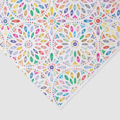 Papier Mousseline papier de tissu de fleurs de mandala (Détail)