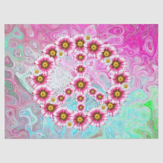 Papier Mousseline Papier de tissu de fleurs de paix (Recto)