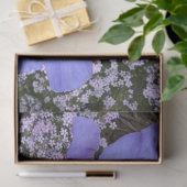 Papier Mousseline Papier de tissu de fleurs violettes (Cadeau)