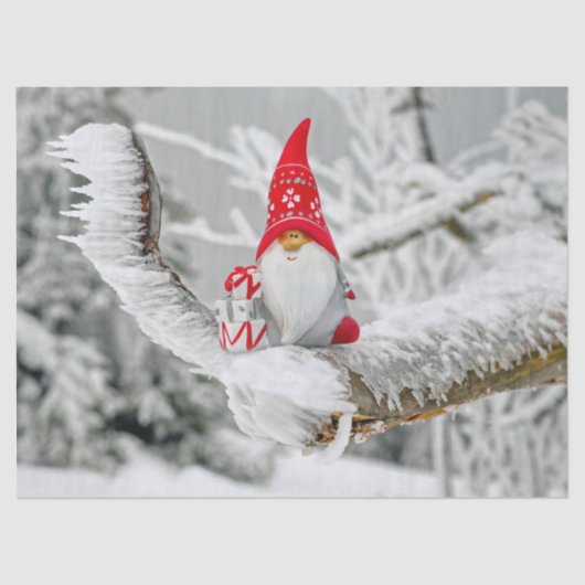 Papier Mousseline Papier de tissu de gnome de père Noël (Recto)